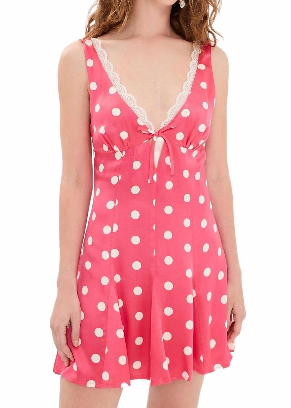 NEW FOR LOVE & LEMONS lilian mini dress in pink